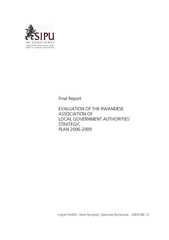 Strategic Plan-2006-2009-External Evaluation