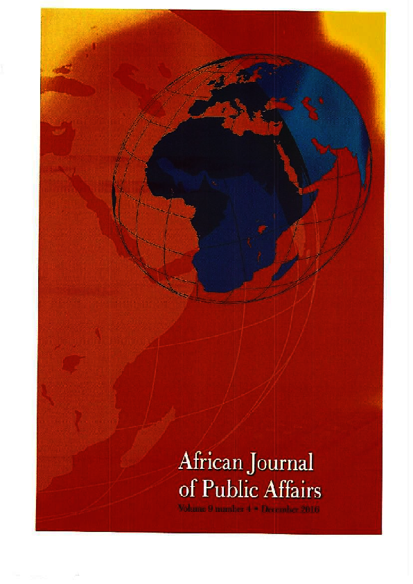 African Journal of Public Affairs-Volume 9 Number 4