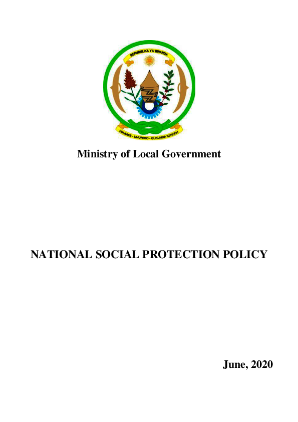 National Social Protection Policy-June 2020